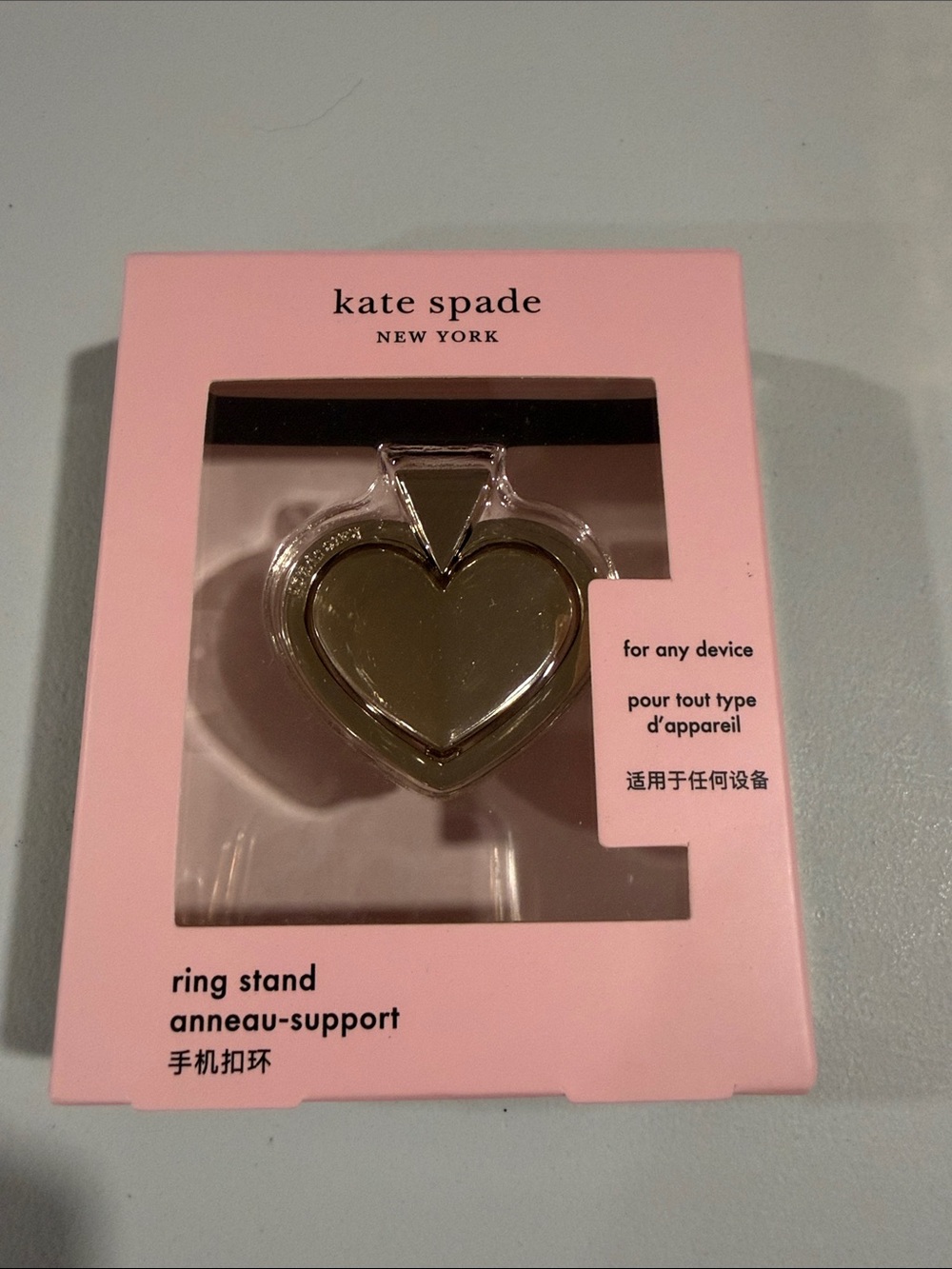 kate spade Gold Heart Ring Phone Stand & Grip